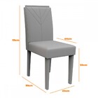 Mesa De Jantar 6 Lugares Lectus Com Vidro Ype/off White/ln03