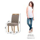 Mesa De Jantar 6 Lugares Lins/bella Com Vidro Nature/off Whit