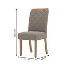 Mesa De Jantar 6 Lugares Lins/bella Com Vidro Nature/off Whit