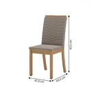 Mesa De Jantar 6 Lugares Lins Isa Com Vidro Nature/off White/