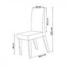 Mesa De Jantar 6 Lugares Los Angeles Com Vidro Mel/off White/