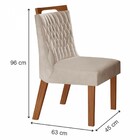 Mesa De Jantar 6 Lugares Lottus Com Vidro Prêmio/pena Bege -