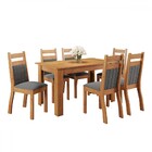 Mesa De Jantar 6 Lugares Luanda Mel/grafite - Panorama Móveis