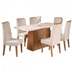 Mesa De Jantar 6 Lugares Lumina Mel/blonde/nude - Panorama Mó