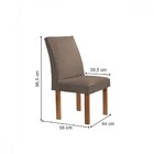 Mesa De Jantar 6 Lugares Luna Canela Com Vidro Chocolate/off