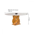 Mesa De Jantar 6 Lugares Luna Canela Com Vidro Cinamomo/off W