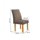 Mesa De Jantar 6 Lugares Luna Canela Com Vidro Cinamomo/off W