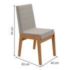 Mesa De Jantar 6 Lugares Luxor Atla Com Vidro Ripado Amêndoa