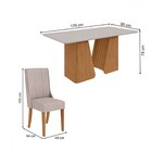Mesa De Jantar 6 Lugares Luxor Celina Com Vidro Clean/off Whi
