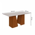 Mesa De Jantar 6 Lugares Luxor Celina Com Vidro Ripado Frassi