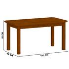 Mesa De Jantar 6 Lugares Madeira Maciça 160cm Mel Safira Nema