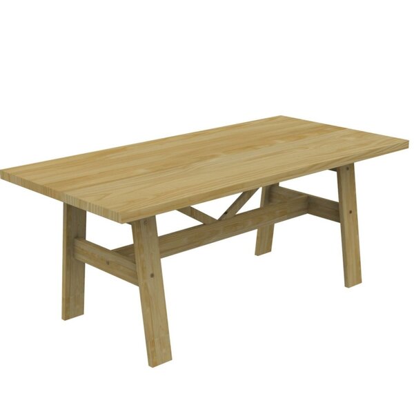 Mesa De Jantar 6 Lugares Madeira Maciça Farm Artemobili Carva