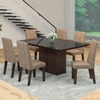 Mesa De Jantar 6 Lugares Manu Venus Ameixa/malta/preto - Vier