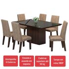 Mesa De Jantar 6 Lugares Manu Venus Ameixa/malta/preto - Vier