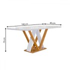 Mesa De Jantar 6 Lugares Manuela Arizona Com Vidro Cinamomo/o