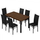 Mesa De Jantar 6 Lugares Monaco Tokio Preto/freijó - Art Panta