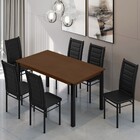 Mesa De Jantar 6 Lugares Monaco Tokio Preto/freijó - Art Panta