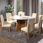 Mesa De Jantar 6 Lugares Montreal Seda/off White/nude - Viero