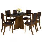 Mesa De Jantar 6 Lugares Mumbai Seda/preto/fumê - Viero Móveis
