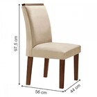 Mesa De Jantar 6 Lugares Nápoles/luísa Com Vidro Chocolate/of