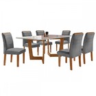 Mesa De Jantar 6 Lugares Nápoles/luísa Com Vidro Cinamomo/off