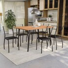 Mesa De Jantar 6 Lugares Olímpia Preto Fosco/canela - Kappesb