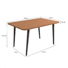 Mesa De Jantar 6 Lugares Olímpia Preto Fosco/canela - Kappesb