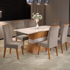 Mesa De Jantar 6 Lugares Pantheon Mel/blonde/pérola - Panoram