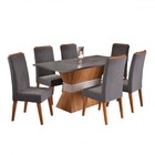 Mesa De Jantar 6 Lugares Pantheon Mel/cinza/grafite - Panoram