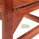 Mesa De Jantar 6 Lugares Paris Madeira Maciça Mogano - Lanes