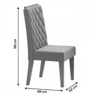 Mesa De Jantar 6 Lugares Poliana Mel/blonde/veludo Cinza - Pa