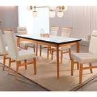 Mesa De Jantar 6 Lugares Preto/branco 1,4m - Zotz