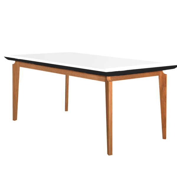 Mesa De Jantar 6 Lugares Preto/branco 1,4m - Zotz