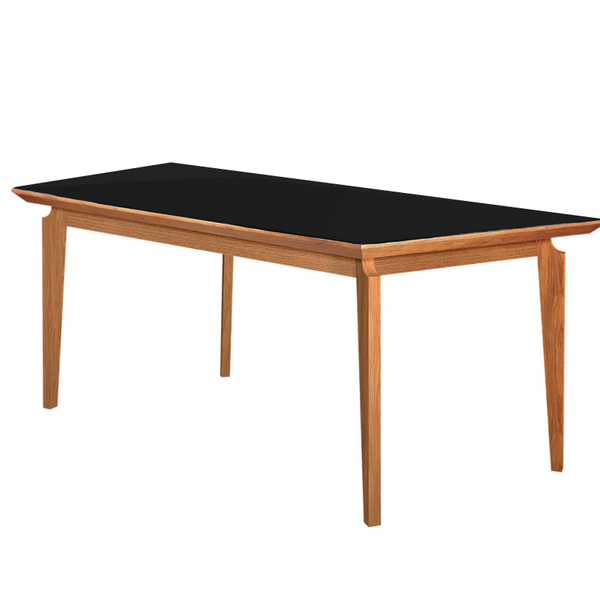 Mesa De Jantar 6 Lugares Preto/imbuia 1,8m - Zotz