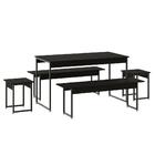 Mesa De Jantar 6 Lugares Preto Ônix - Compace