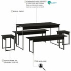 Mesa De Jantar 6 Lugares Preto Ônix - Compace