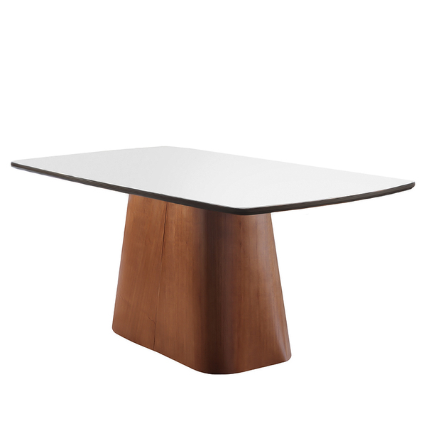 Mesa De Jantar 6 Lugares Preto Tampo Branco 2m - Meydan