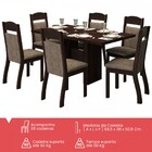 Mesa De Jantar 6 Lugares Rafa Zara Ameixa/malta - Viero Móveis