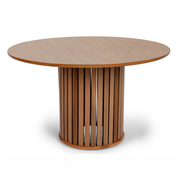 Mesa De Jantar 6 Lugares Redonda 133cm Em Madeira E Mdf Tália Carvalho ...