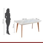 Mesa De Jantar 6 Lugares Rertangular Tampo Madeira Maciça Ver