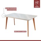 Mesa De Jantar 6 Lugares Rertangular Tampo Madeira Maciça Ver