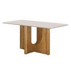Mesa De Jantar 6 Lugares Retangular 160cm Tampo Vidro/mdf De