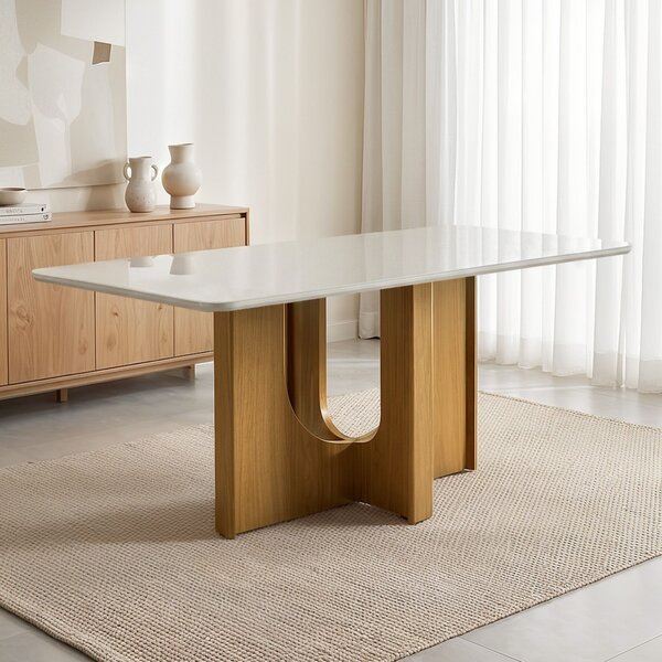 Mesa De Jantar 6 Lugares Retangular 160cm Tampo Vidro/mdf De