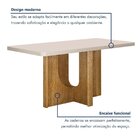 Mesa De Jantar 6 Lugares Retangular 160cm Tampo Vidro/mdf De