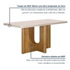 Mesa De Jantar 6 Lugares Retangular 160cm Tampo Vidro/mdf De