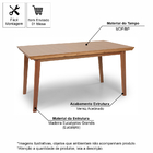 Mesa De Jantar 6 Lugares Retangular 160x90 Em Madeira E Mdf O