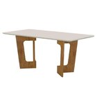 Mesa De Jantar 6 Lugares Retangular 180cm Tampo Vidro/mdf De