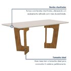 Mesa De Jantar 6 Lugares Retangular 180cm Tampo Vidro/mdf De