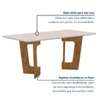 Mesa De Jantar 6 Lugares Retangular 180cm Tampo Vidro/mdf De