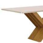 Mesa De Jantar 6 Lugares Retangular 180cm Tampo Vidro/mdf De